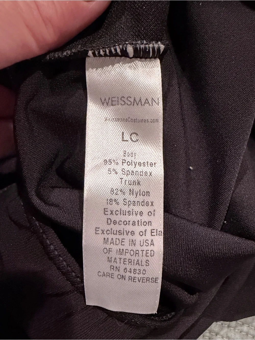 Weissman Worn Black Cowl Neck Lyrical Dance Dress Child Large